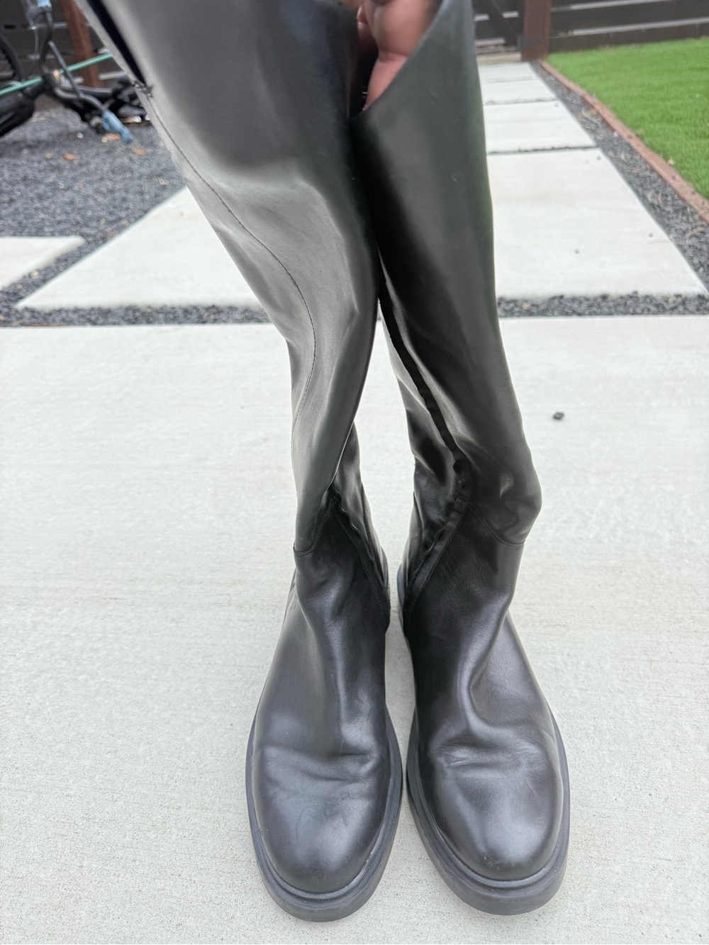 Sam Edelman Fable Black leatherKnee high rising boots